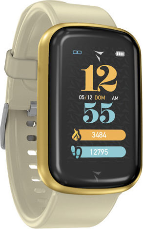 Techmade Steps Smartwatch mit Pulsmesser (Gold)
