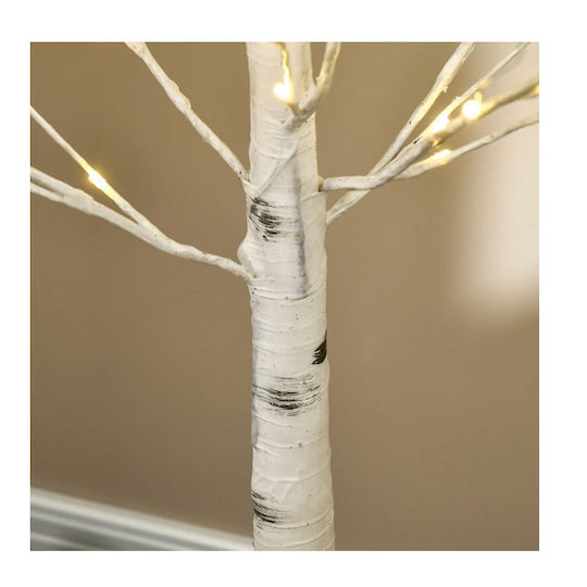 cu lumină LED Decorațiune de Crăciun Brad Aspect natural 180cm. Electric Alb