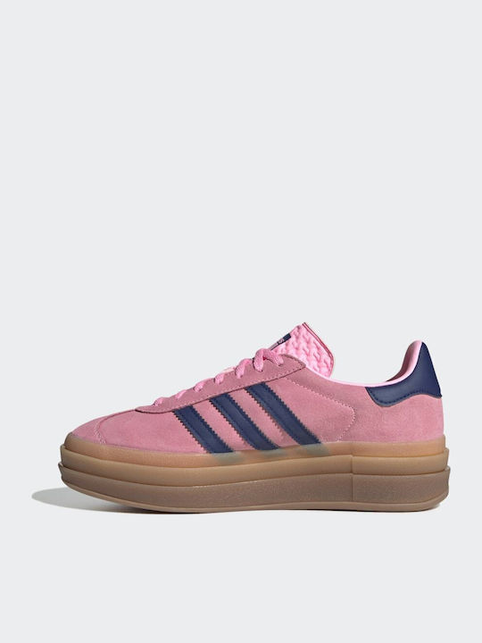 Gazelle Bold Γυναικεία Flatforms Sneakers Pink Glow / Victory Blue / Gum