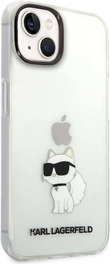 Karl Lagerfeld Choupette Back Cover Silicone Transparent (iPhone 14 Plus)