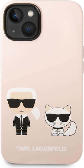 Karl Lagerfeld Choupette Liquid Back Cover Silicone Durable Pink (iPhone 14 Plus) KLHCP14MSSKCI