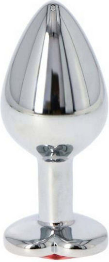 Toyz4lovers Heart Jewel Plug Medium Πρωκτική Σφήνα Medium Red 8cm