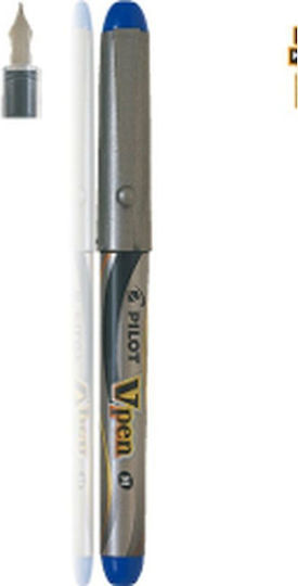Pilot VPEN Writing Pen Medium 0.5mm Gray with Blue Ink and with 3 Replacement Nibs