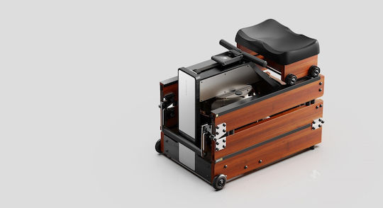 KingSmith Tri-Fold Water Rower Wooden Οικιακή Κωπηλατική Νερού για Χρήστη έως 120kg