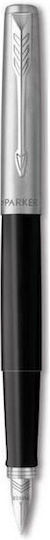 Parker Fountain Pen Fine Black Steel with Black Ink