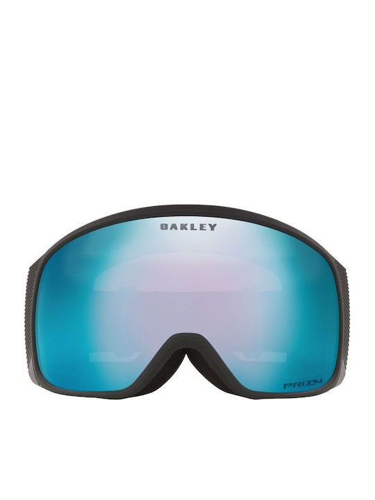 Oakley Flight Tracker XM Masca de schi și snowboard Pentru adulți Negru cu Lentilă în culoarea Albastru