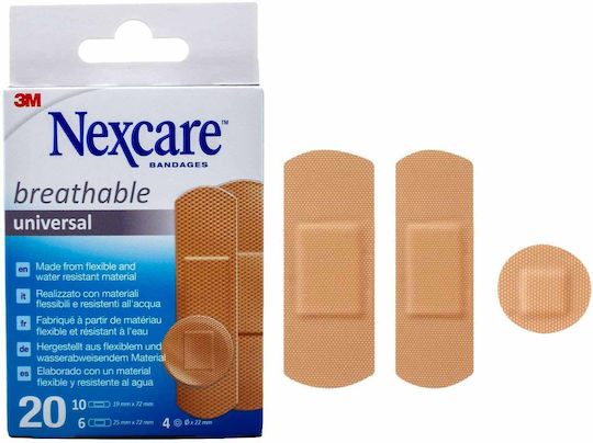 3M Nexcare Breathable Universal Αυτοκόλλητα Επιθέματα 20τμχ