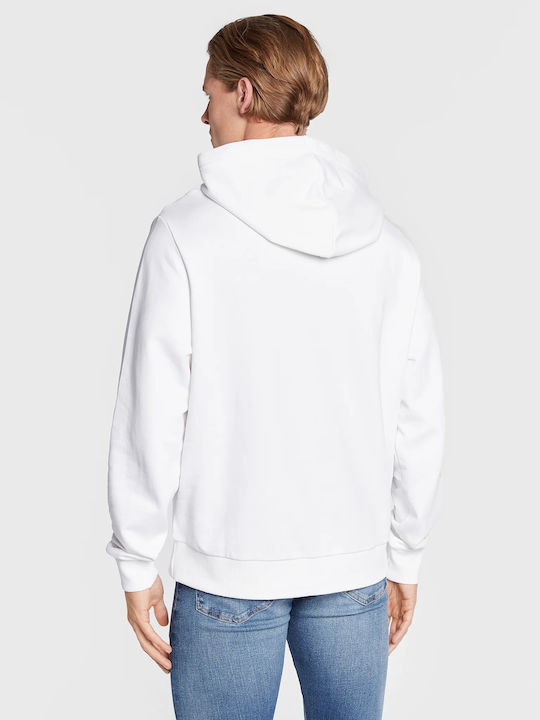 Calvin Klein Men's Sweatshirt with Hood & Pockets White