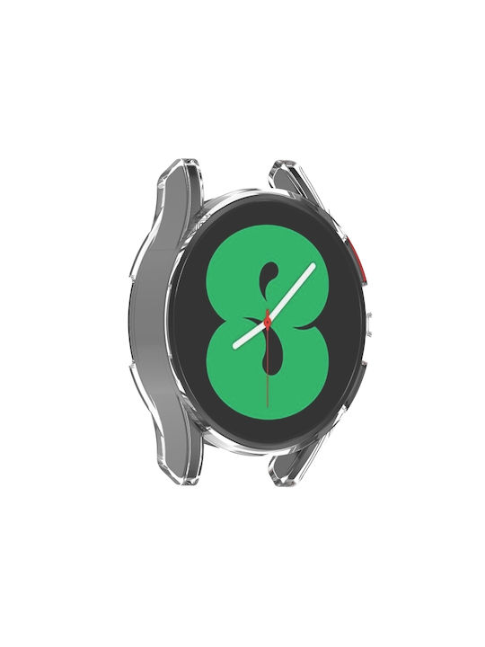 Carcasă de Silicon cu Sticlă în culoarea Transparent pentru Galaxy Watch 4 40mm - Ceas Galaxy Watch 4 de 40mm
