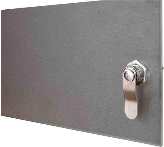 HomCom Metal First Aid Wall Cabinet with Lock Red