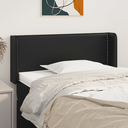 vidaXL Black Faux Leather Bed Headboard 103x88 cm
