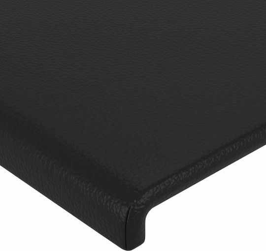 vidaXL Bed Headboard Faux Leather Black 103x88 cm