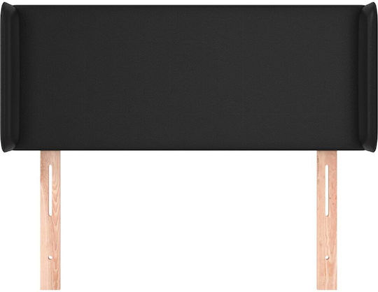 vidaXL Bed Headboard Faux Leather Black 103x88 cm