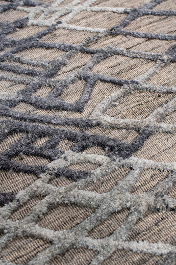 Naf Naf Galleria ZR-364 Χειροποίητο Χαλί Ορθογώνιο Dark Grey 200x250cm