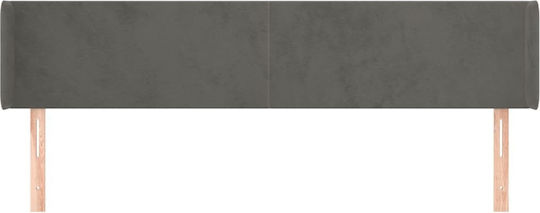 vidaXL Stoff Kopfstütze für Betten Dunkelgrau 163x88cm