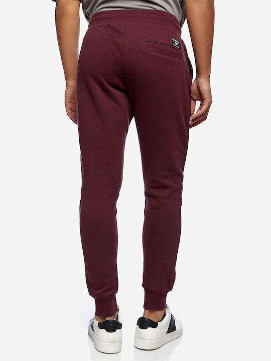 Brokers Jeans Men's Sweatpants with Rubber Burgundy