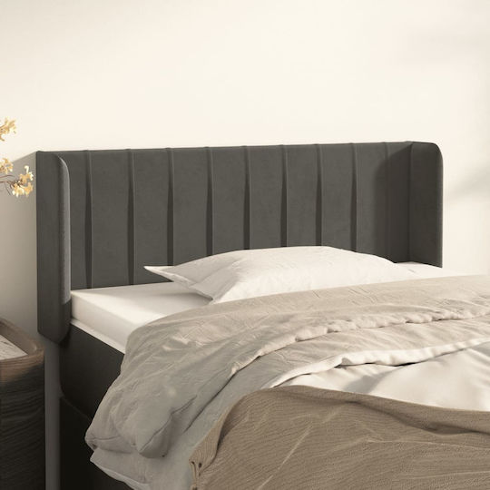 vidaXL Fabric Bed Headboard Dark Gray 103x88cm