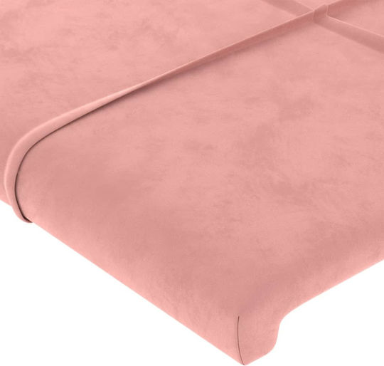 vidaXL Κεφαλάρι Κρεβατιού Υφασμάτινο Ροζ 160x118cm