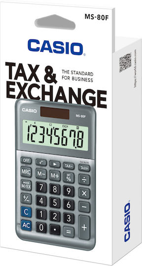 Casio Calculator Contabilitate 8 Cifre în Culoarea Gri 1buc
