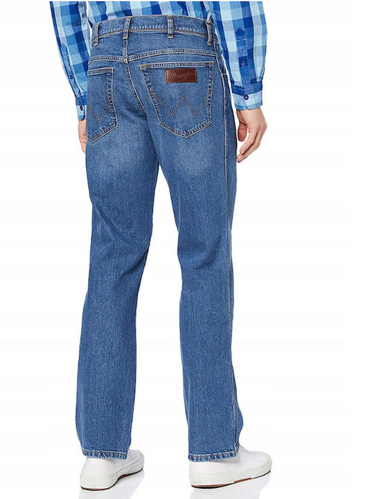 Wrangler Texas Men's Jeans Pants in Regular Fit Stonewash Blue