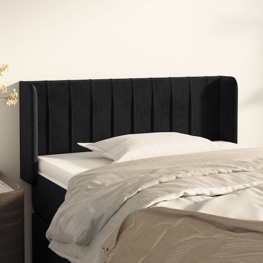 vidaXL Fabric Bed Headboard Black 103x88cm