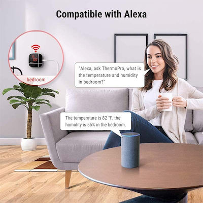 Thermo Pro Smart Wireless Συμβατό με Alexa Digital Termometru & Higrometru pentru utilizare în interior