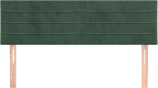 vidaXL Stoff Kopfstütze für Betten Dunkelgrünes 144x78cm