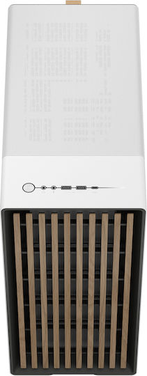 Fractal Design North Gaming Midi Tower Κουτί Υπολογιστή με Πλαϊνό Παράθυρο Chalk White TGC