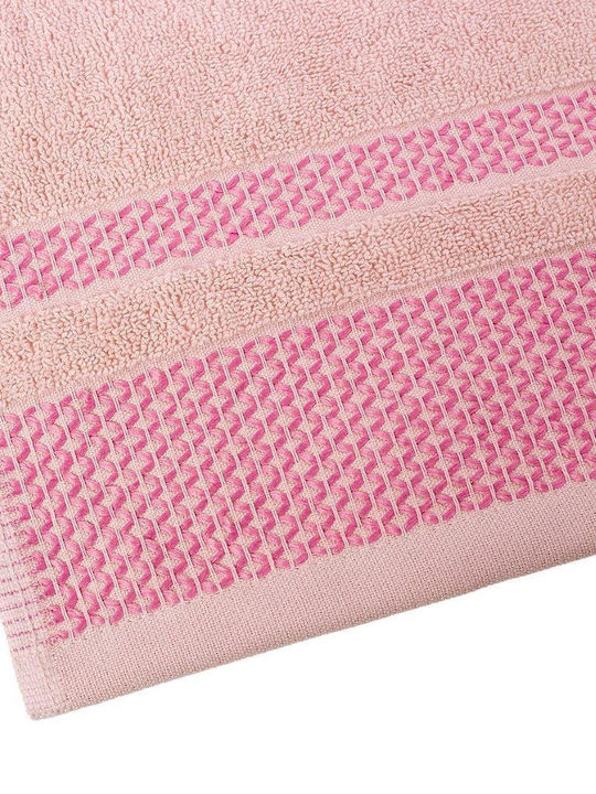 Cryspo Trio Σετ Πετσέτες Μπάνιου 3τμχ Alvor Old Rose Βάρους 550gr/m²