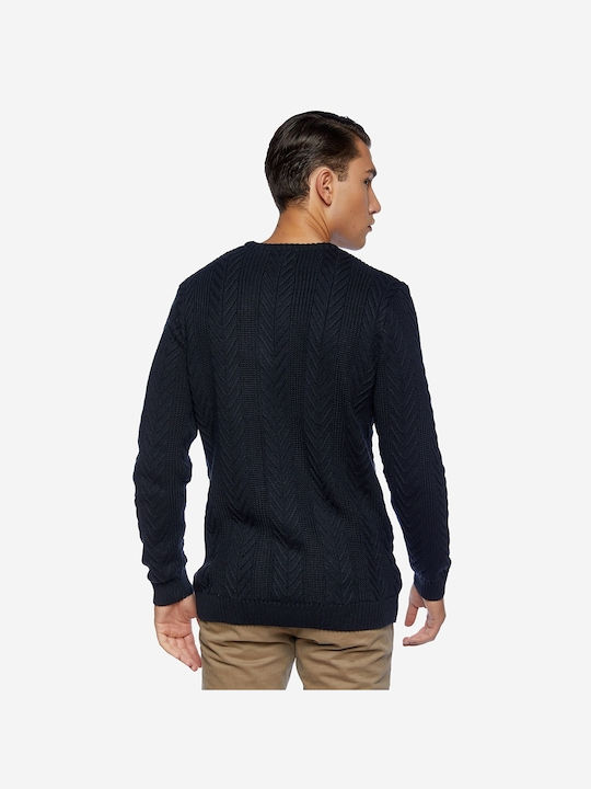 Brokers Jeans Herren Langarm-Pullover Marine