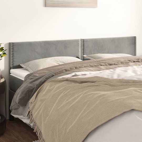 vidaXL Fabric Bed Headboard Light Gray 200x78cm