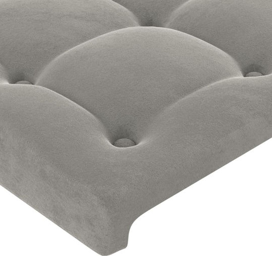 vidaXL Fabric Bed Headboard Light Gray 103x88cm