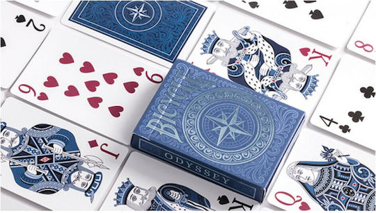 Bicycle Odyssey Playing Cards Laminated for Poker Blue