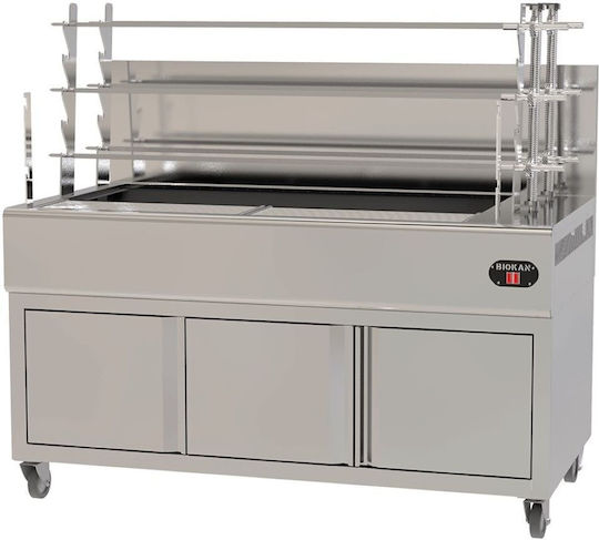Biokan LG34 Грил с шишчета Въглища с Размери 61x160x154см