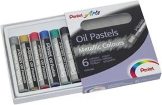 Pentel Oil Pastels Metallic 6colours PHN-M6