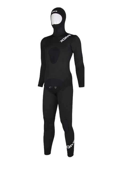 XDive Delta Divisible Shaved Wetsuit with Chest Pad for Spearfishing Black 3mm