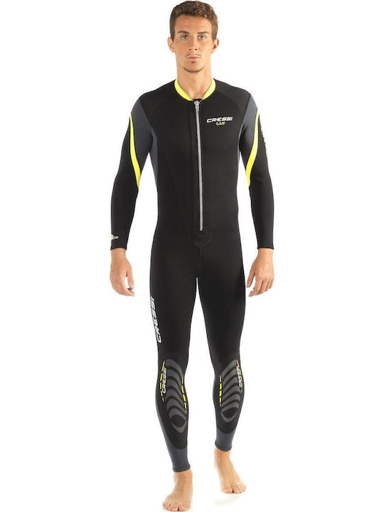 CressiSub Lui Full Wetsuit Double-Lined Shaved With Zip Black 2.5mm