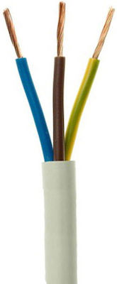 Eurolamp Power Cord with Size 3x0.75mm² In White Colour 1m