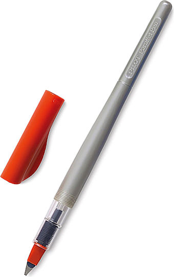 Pilot Calligraphy Fountain Pen 1.5mm Silver With Black Ink