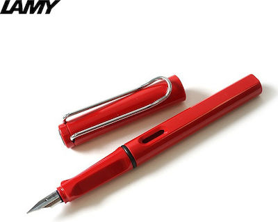 Lamy Safari 016 Πένα Γραφής Fine Κόκκινη από Πλαστικό με Κόκκινο Μελάνι