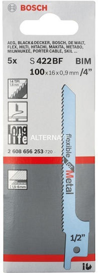 Bosch S 422 BF Blade for Metal 100mm 5pcs