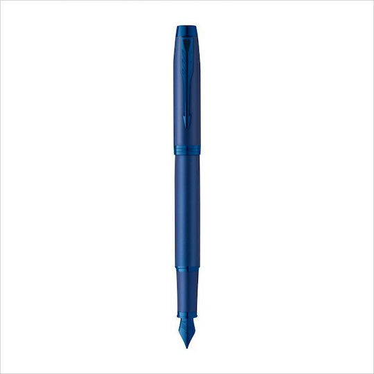 Parker IM Monochrome Piesă de Schimb pentru Vârf de Peniță Medium 1mm Albastru din Alamă cu 1 Vârfuri de Schimb