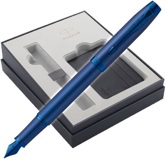 Parker IM Monochrome Piesă de Schimb pentru Vârf de Peniță Medium 1mm Albastru din Alamă cu 1 Vârfuri de Schimb