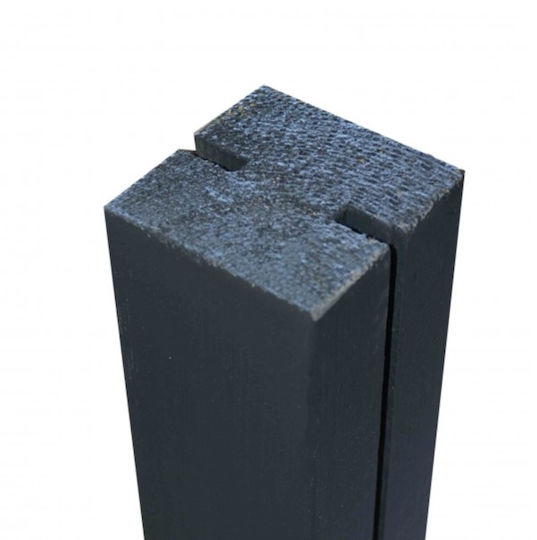 Showood Garden Fence Post Interim for PP Kafasota made of Wood 120x7x7cm Gray