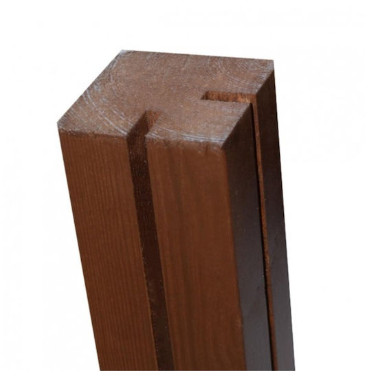 Showood Garden Fencing Supplies Beam for Garden Fence Corner for PP Cascades Made of Wood 120x7x7cm Brown