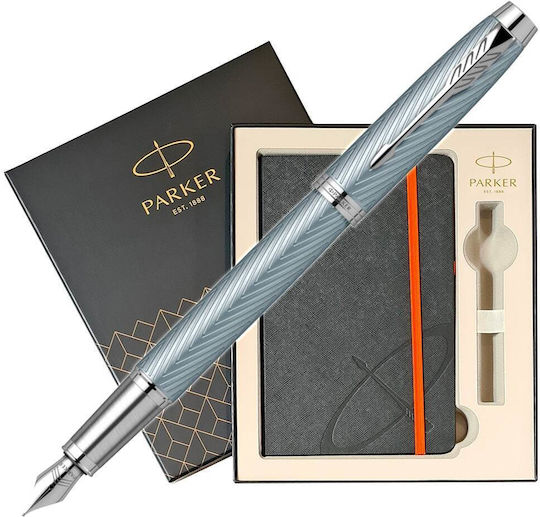 Parker Writing Pen Medium Blue made of Aluminum with Blue Ink