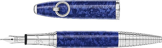 MontBlanc Elizabeth Taylor Πένα Γραφής Medium 0.8mm Μπλε με Μπλε Μελάνι
