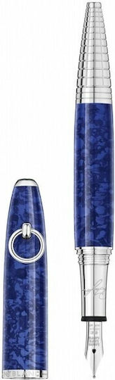 MontBlanc Elizabeth Taylor Πένα Γραφής Medium 0.8mm Μπλε με Μπλε Μελάνι