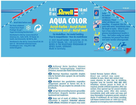 Revell Aqua Color Χρώμα Μοντελισμού Carmine Red Mat 18ml