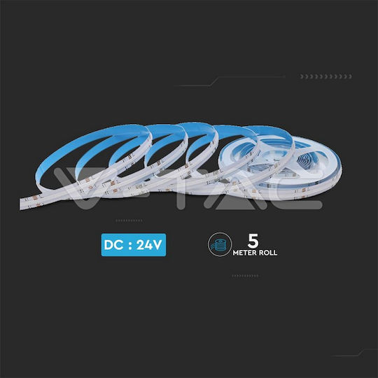 V-TAC Bandă LED 24V RGB Lumină 5m Tip COB cu Telecomandă